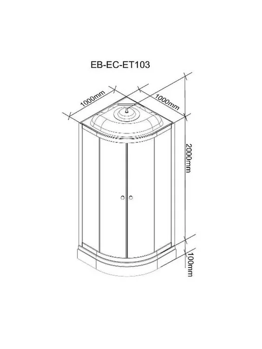 PARLY Душевая кабина Effect 100x100 без гидромассажа, белый, фото 3