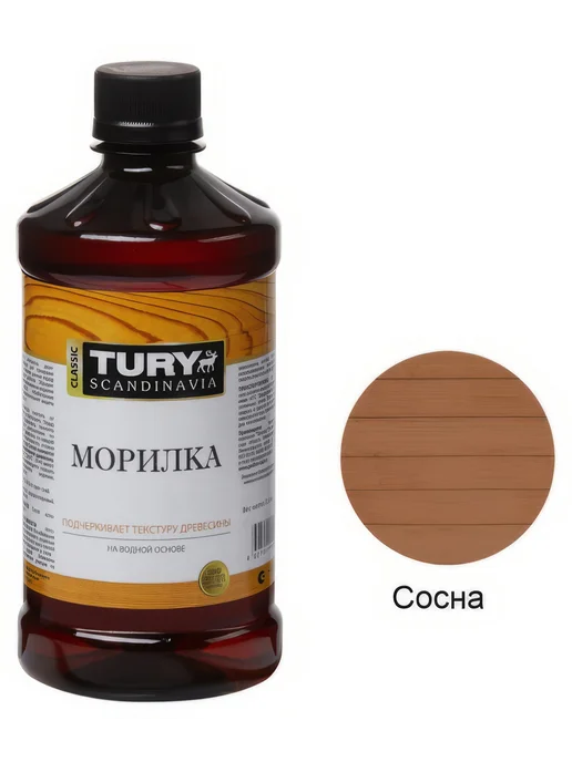 Tury Морилка 0,5л сосна, 500 мл, фото 2