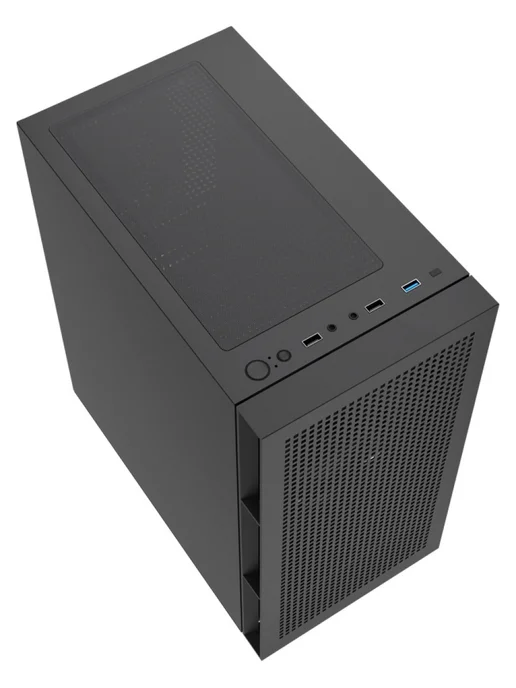 Powercase Компьютерный корпус Mistral SM01 SI, черный, черный, фото 4