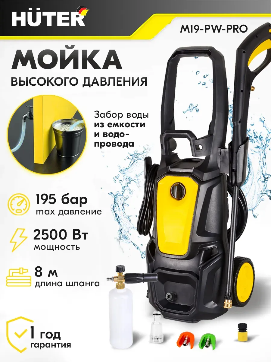 Мойка высокого давления минимойка автомойка M19-PW-PRO