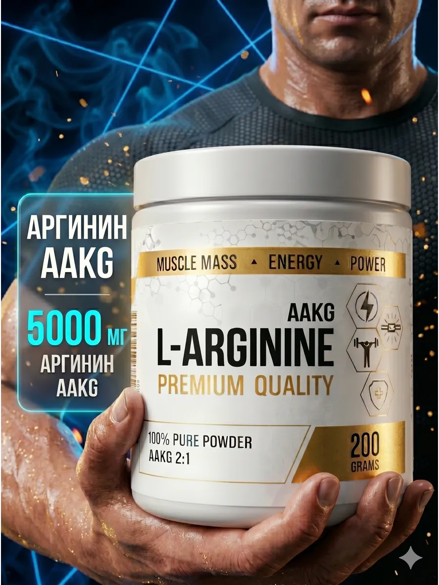 Л Аргинин порошок AAKG L arginine аргенин для мужчин