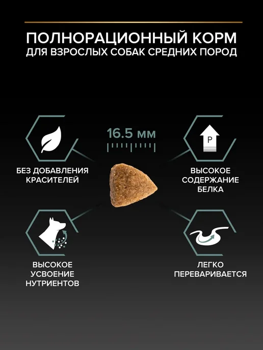 Сухой корм PRO PLAN Пищеваре… для собак, средние, чувствительное пищеварение, 14,1 кг, фото 4