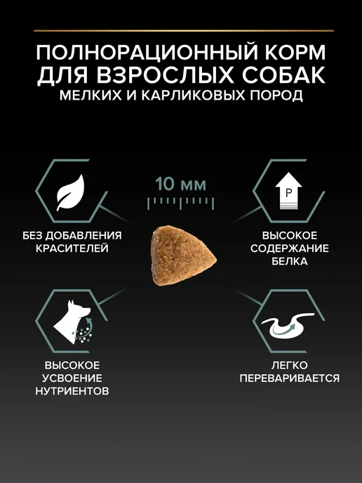 Сухой корм PRO PLAN Карликовых для собак, мелкие, чувствительное пищеварение, 7,1 кг, фото 4