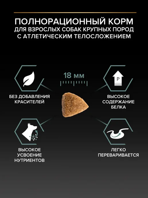 Сухой корм PRO PLAN Пищеваре… для собак, крупные, чувствительное пищеварение, 14,1 кг, фото 4