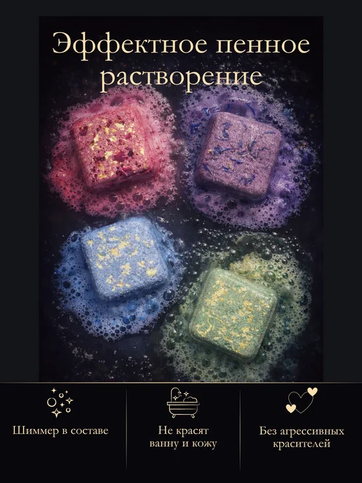 Home Joys Spa Подарочный набор бомбочек для ванны Симфония чувств, светлый, темный, фото 3