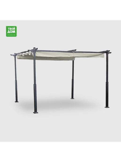 Твoй Дом Шатер садовый с каркасом устойчивый 350х350х233 см, 350x233 см