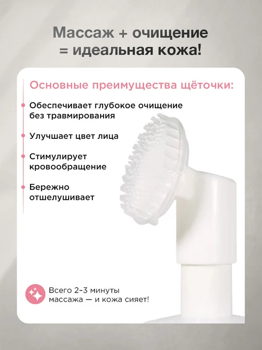 Floresan Пенка для умывания матирующая с силиконовой щеточкой 170мл, 170 мл, фото 4