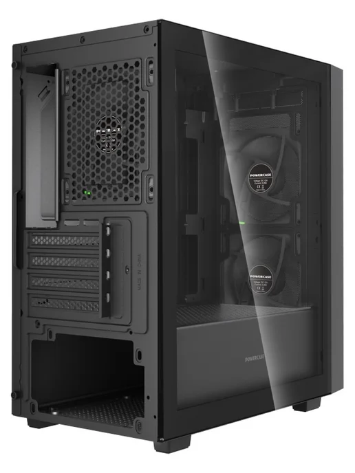 Powercase Компьютерный корпус Mistral SM03 ARGB, черный, черный, фото 6