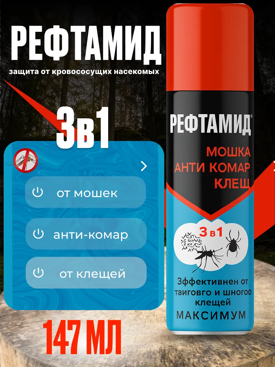 Репелленты от клещей, комаров и мошек