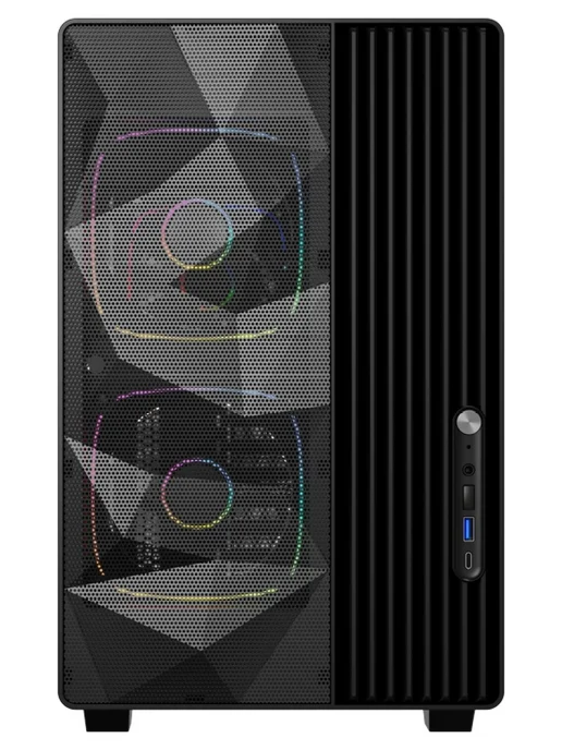 Powercase Компьютерный корпус TX5 ARGB, черный, черный, фото 2