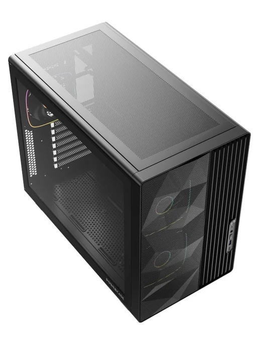 Powercase Компьютерный корпус TX5 ARGB, черный, черный, фото 4