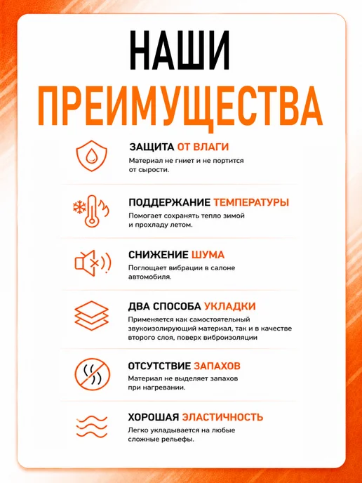 Виброниум Шумоизоляция для автомобиля Liner Pro 6 мм 1.4 м2 Лайнер Про, вариант, фото 6