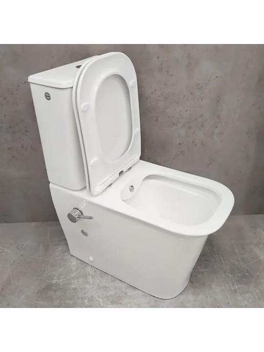 Bloomix Унитаз City 1222SB безободковый с биде, UF1 Ceramic+, фото 2