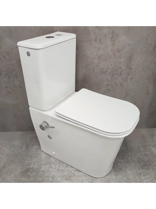 Bloomix Унитаз City 1222SB безободковый с биде, UF1 Ceramic+, фото 3