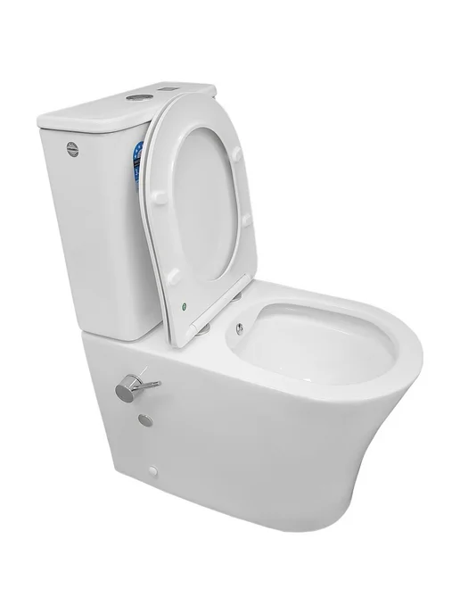 Bloomix Унитаз Alan 1219SB безободковый с биде, UF1 Ceramic+