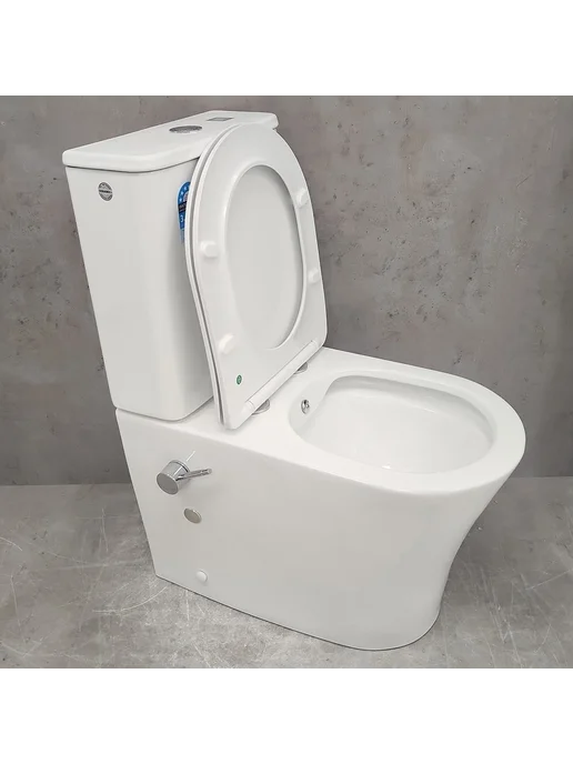 Bloomix Унитаз Alan 1219SB безободковый с биде, UF1 Ceramic+, фото 2