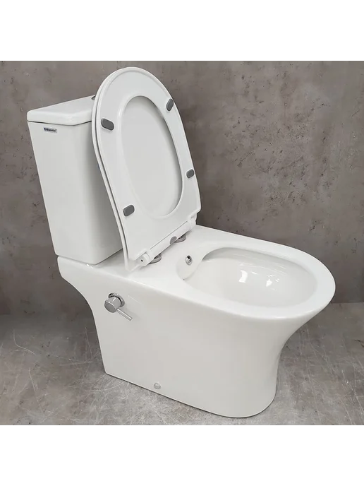 Bloomix Унитаз Temp AS5022SB UF1 безободковый с биде, вариант, фото 2