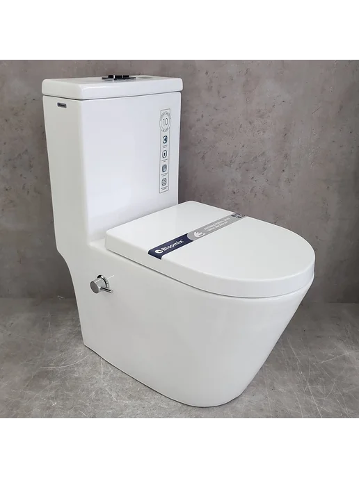 Bloomix Унитаз Mono CH5075SB UF2 моноблок безободковый с биде, вариант, фото 3