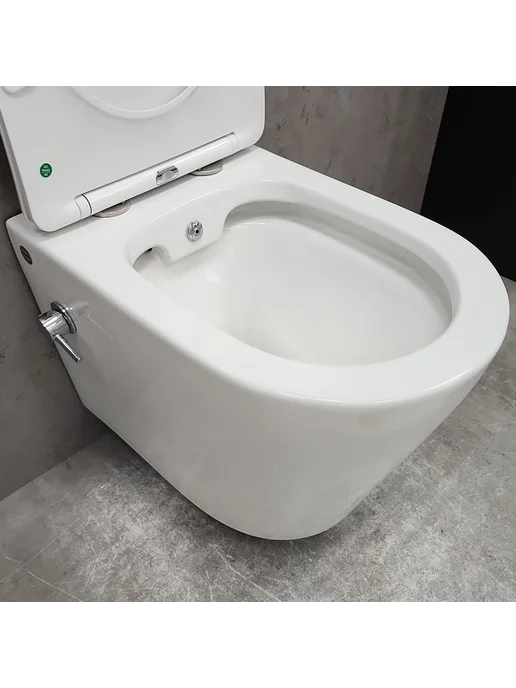 Bloomix Унитаз подвесной Enjoy AD1304SB Ceramic+ с биде, вариант, фото 3