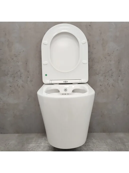 Bloomix Унитаз подвесной Enjoy AD1304SB Ceramic+ с биде, вариант, фото 8