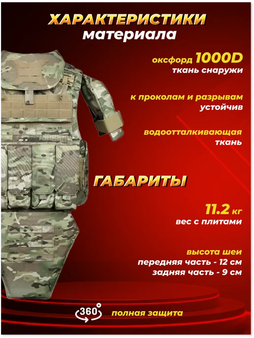 Бронежилет СВО Бронежилет штурмовой спартанец мультикам с плитами бр5, вариант, фото 6