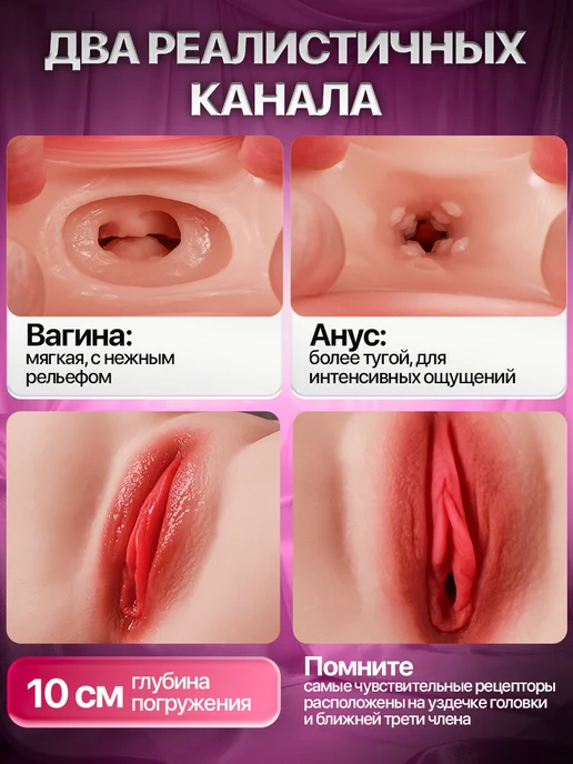 Black Horse Мастурбатор попа с вибрацией вагина и анус, черный, фото 2