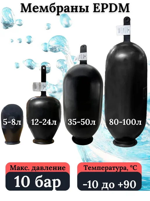 TIM Мембрана гидроаккумулятора и расширительного бака 80-100л, 80100 л, фото 2