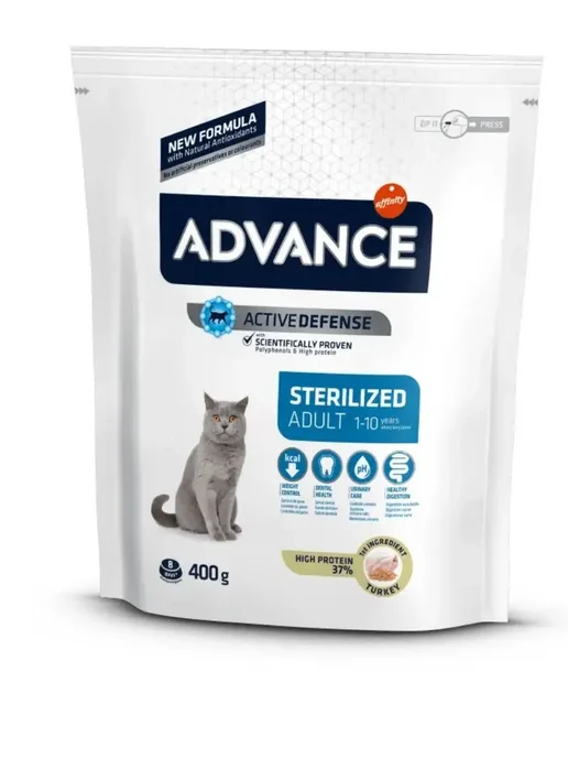 Сухой корм Advance Sterilized Кошек для собак, 0,4 кг, фото 2