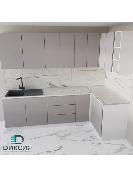ULTRADECOR Фартук кухонный на стену 2000х600х6мм Азул Оникс, серый, фото 3