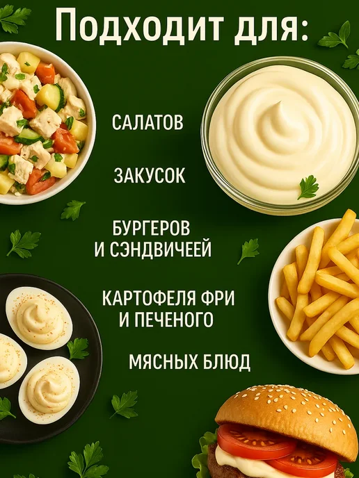 МахеевЪ Майонез С перепелиным яйцом 50,5% - 630 гр, 820 мл, фото 2