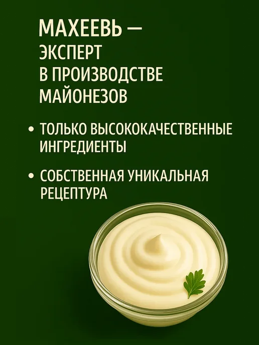 МахеевЪ Майонез С перепелиным яйцом 50,5% - 630 гр, 820 мл, фото 3