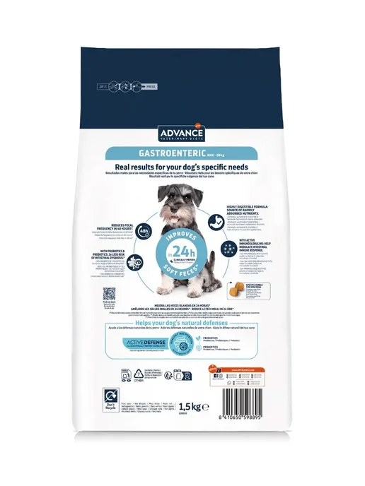 Сухой корм Advance Gastroenteric для собак, мелкие, 1,5 кг, фото 3