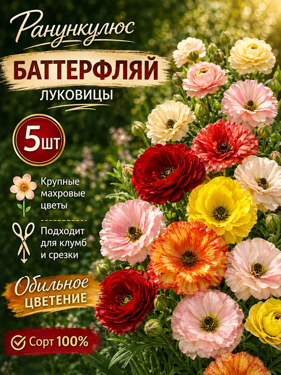 Ранункулюс Баттерфляй 5шт