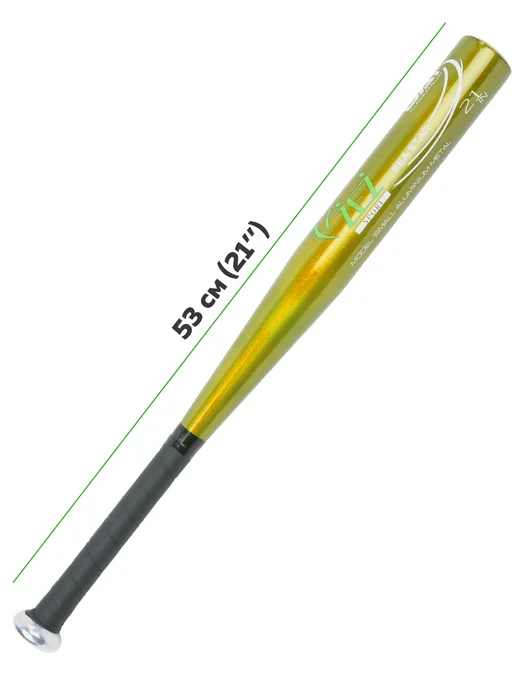 ZEZ Бита бейсбольная алюминиевая 53 см (21"), желтый, фото 2