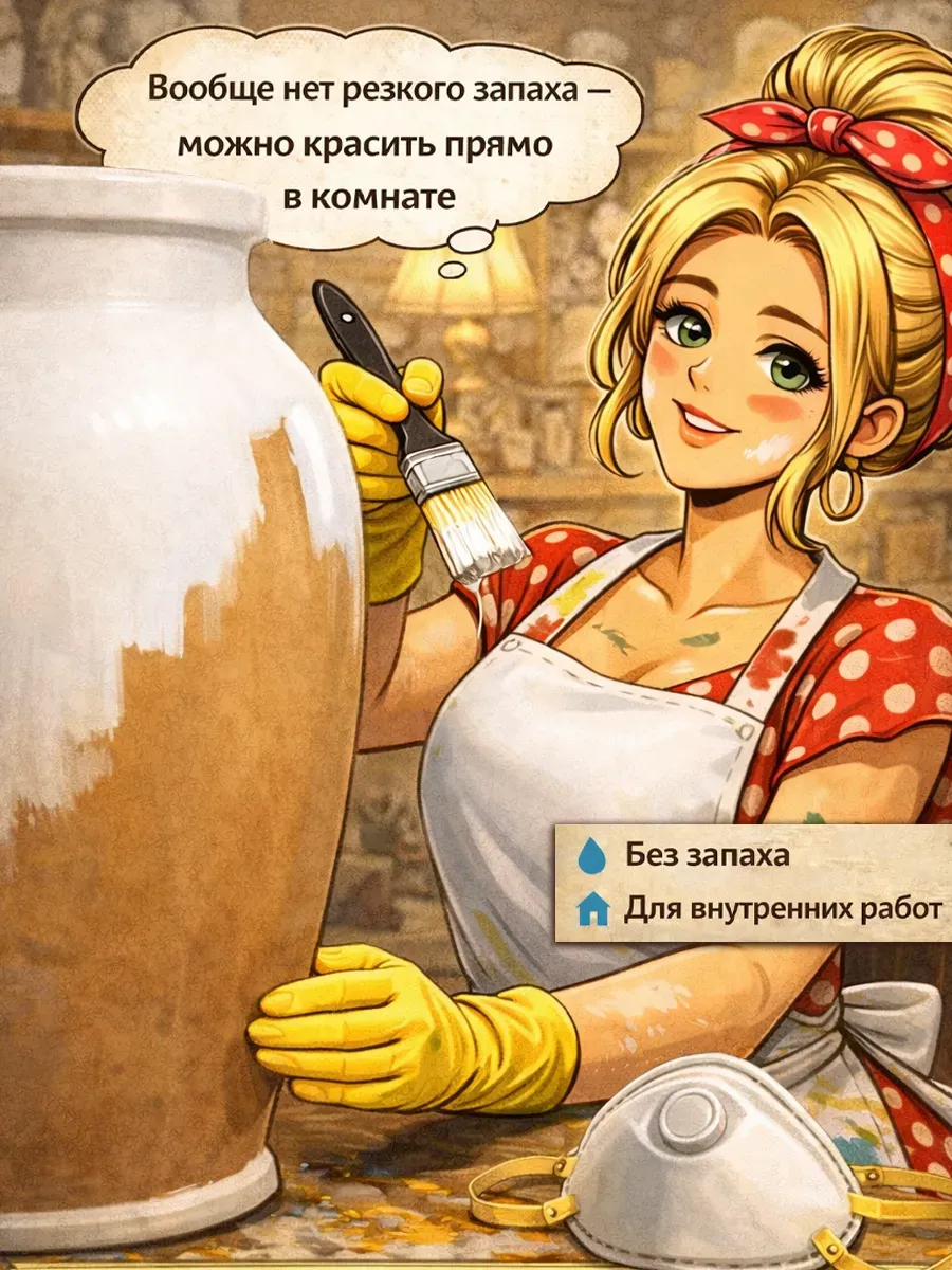 Краска для мебели меловая кофе с молоком фото 4