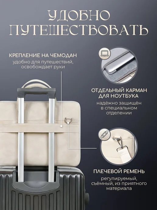 JBB Сумка для ноутбука 14, 15, 15,6 и 16 " и документов А4, вариант, фото 3