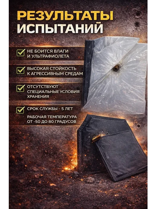 TAKEDA Баллистические пакеты для бронежилета БР2 (2 шт), 2 шт, фото 3