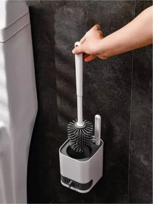 Trendy Homeware Силиконовый ершик с щеткой, белый, фото 3