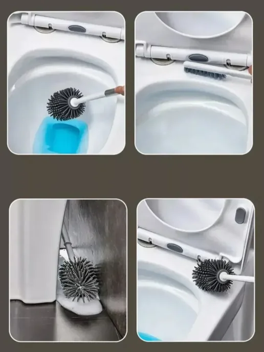 Trendy Homeware Силиконовый ершик с щеткой, белый, фото 5