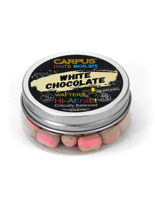 CARPUS BAITS Вафтерсы Белый шоколад 12x14 мм, 12x14 мм, фото 2