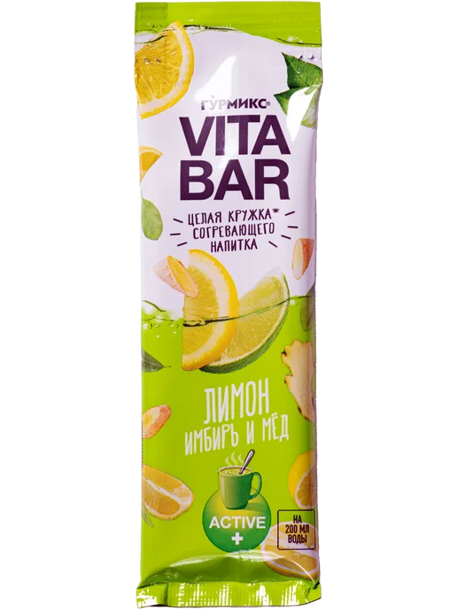 Гурмикс Чай натуральный в стиках Лимон имбирь мёд VITA BAR 21 шт, 21 шт, фото 3