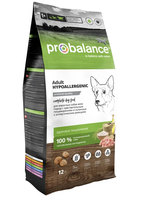 Сухой корм Probalance Hippoalergenic Защита для собак, 12 кг, фото 2