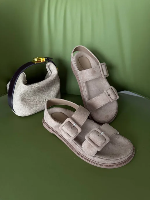 Only Shoes Босоножки женские летние с ремешками, бежевый, фото 4