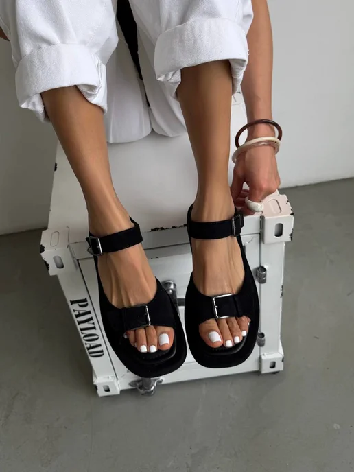 Only Shoes Босоножки женские летние на платформе, черный, фото 3