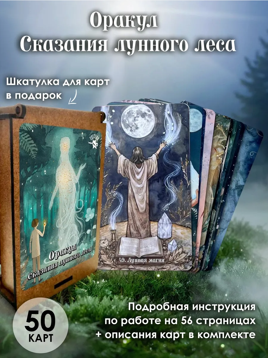 Гадальная колода карт оракул Сказания лунного леса