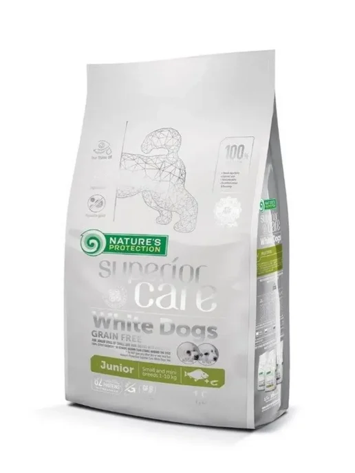 Сухой корм Nature’s Protection Nature Белая для собак, щенки, рыба, 1,5 кг, фото 2