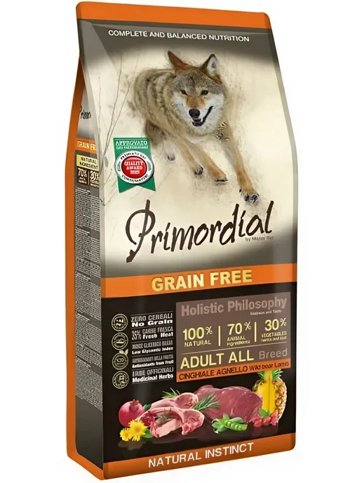 Сухой корм Primordial Grain Free для собак, беззерновой, взрослые, 2 кг, фото 2