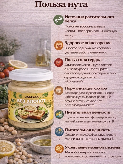 Закуска из нута острая 360 г, 360 г, фото 4