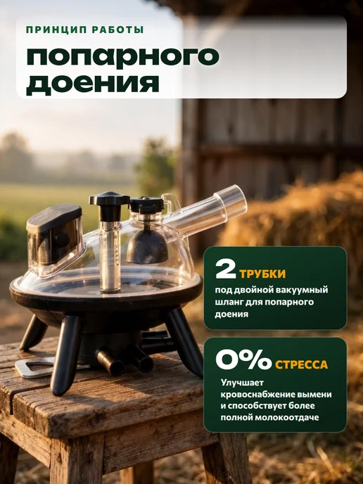 Bartech Коллектор на доильный аппарат попарного доения 240 мл, 240 мл, фото 2