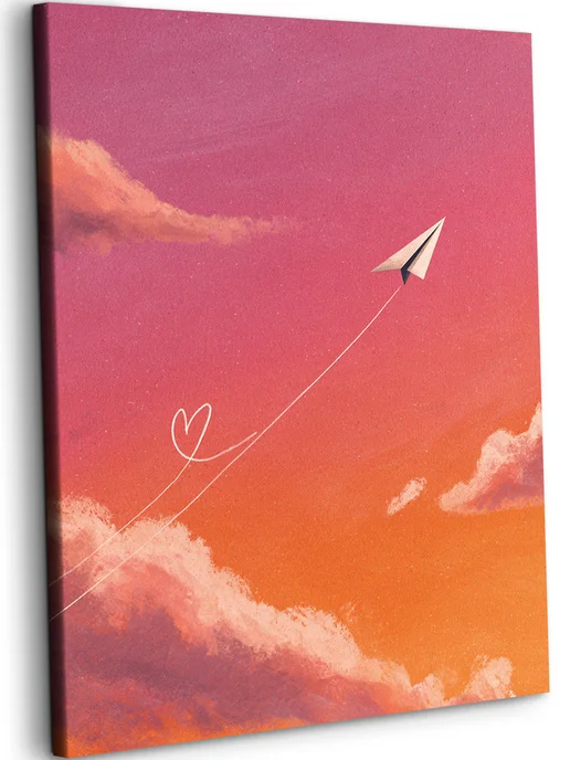 Art on Canvas Бумажный самолётик Картина по номерам на холсте 40х50 см, 40x50 см, фото 2